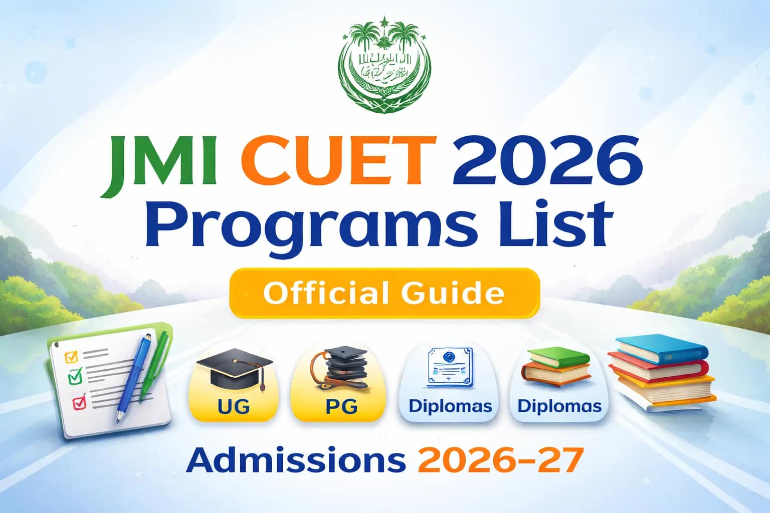 JMI CUET 2026 Programs List for Jamia Millia Islamia Admission 2026–27